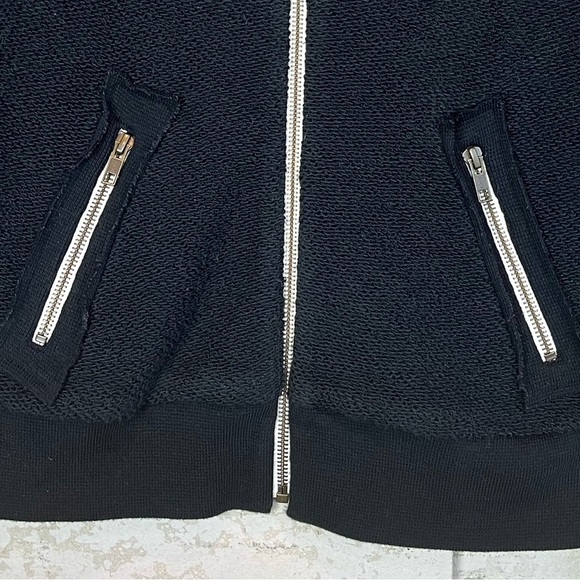 DREW Moto Jacket Italian Fabric Small Made in USA Black and White Tweed - Picture 3 of 13